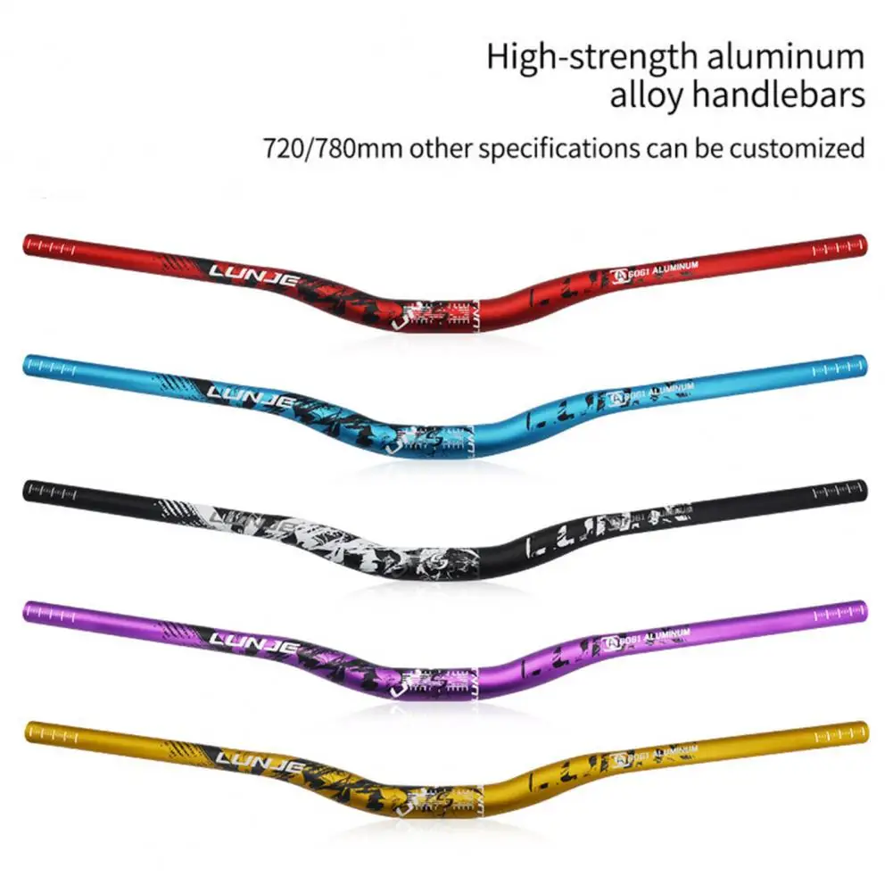 Bicycle Handlebar 31.8mm*720mm/780mm Integrated Bike Handlebar Ultralight Anti-wear Impact Resistant Riser Bar for Bikes