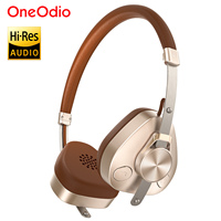 Oneodio F4 Retro Wireless Bluetooth Headphones Hi-Res Audio On Ear Bluetooth 5.4 Headset With Microphone Metal HiFi Headphones