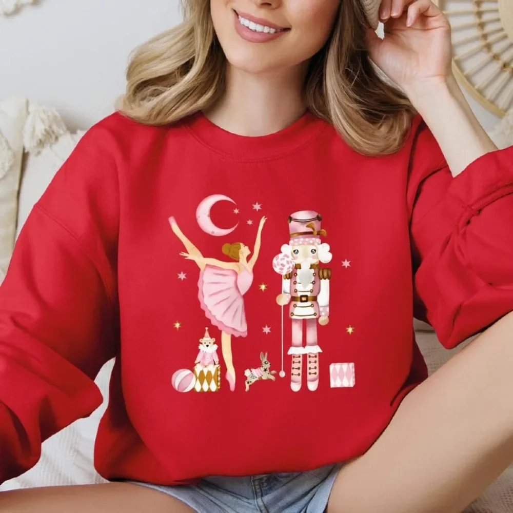 Nutcracker Ballet Women Sweatshirt Hoodie Nutcracker Pullovers Christmas Nutcracker Men Long Seleeve Hooded Christmas Sweatshirt