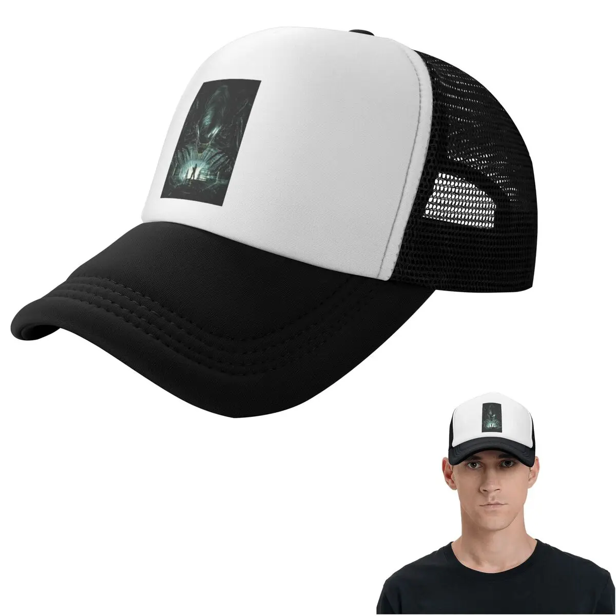 Alien Vs Predator Horror Science Fiction Comics Cap Casual Mesh Baseball Caps Adjustable Hat Hip Hop Summer Unisex Baseball Hats