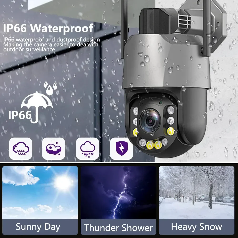 Full Color Infrared Human Detection 8MP 4K 50X 20X Optical Zoom Rotation Two-Way Audio POE PTZ IP Surveillance Speed Doom Camera