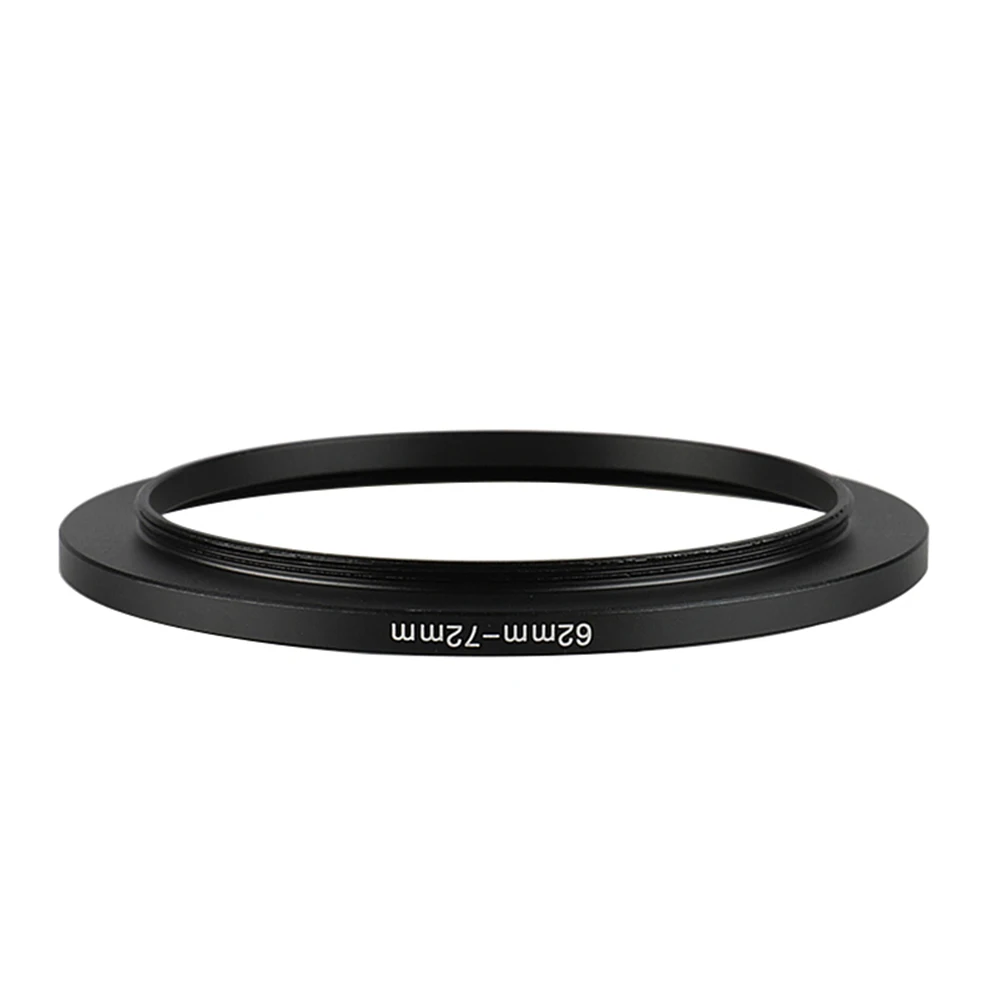 Aluminum Black Step Up Filter Ring 62mm-72mm 62-72 mm 62 to 72 Filter Adapter Lens Adapter for Canon Nikon Sony DSLR Camera Lens