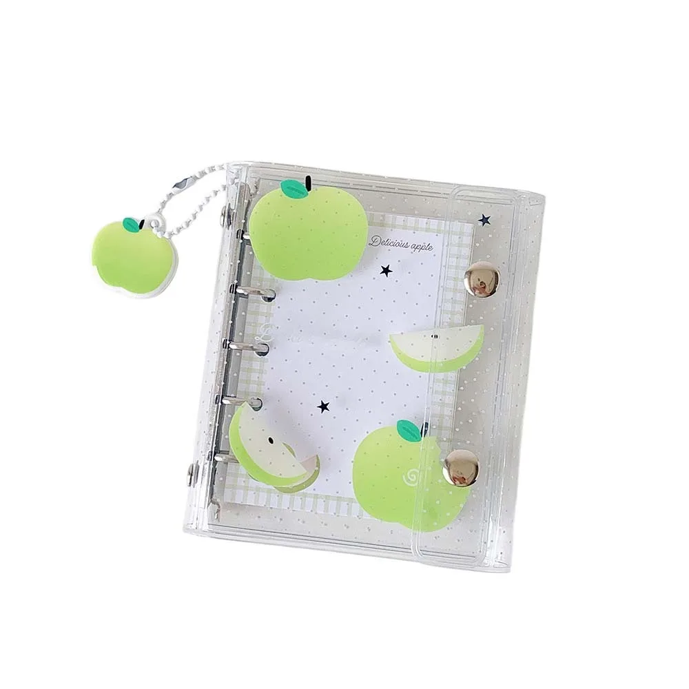 Fruits Korean Style Pocket Planner Spiral Bound PVC Transparent A7 Notebook Strawberries Tomatoes Multi-Purpose Mini Notepad