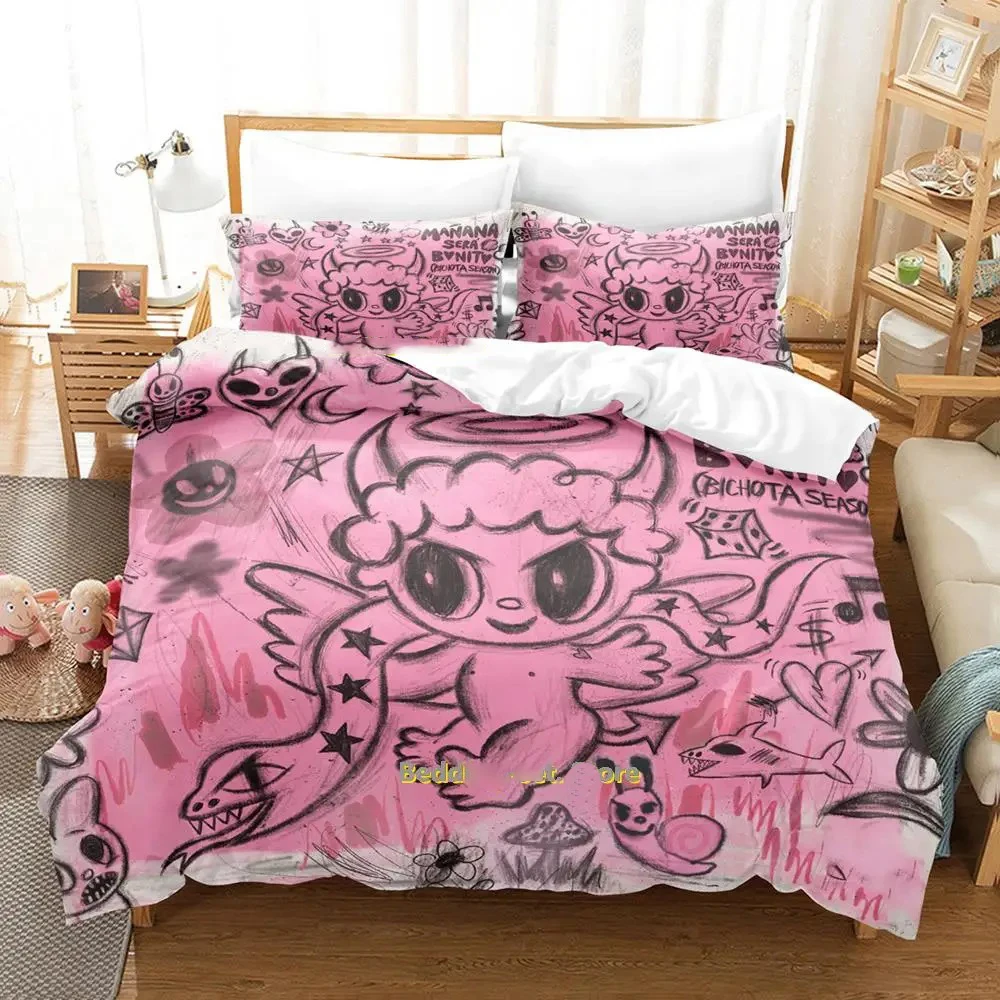 Karol G New Album Cover manana sera bonito bichota 2 Bedding Set Cartoon Anime three-piece set Teenager Bedroom Duvetcover Sets