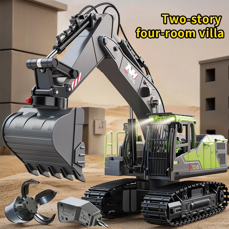 

Chlids Simulation Alloy Engineering Vehicle Toy Kids Electric 1:14 Remote Control Excavator Truck with Light and Sound Baby Toys