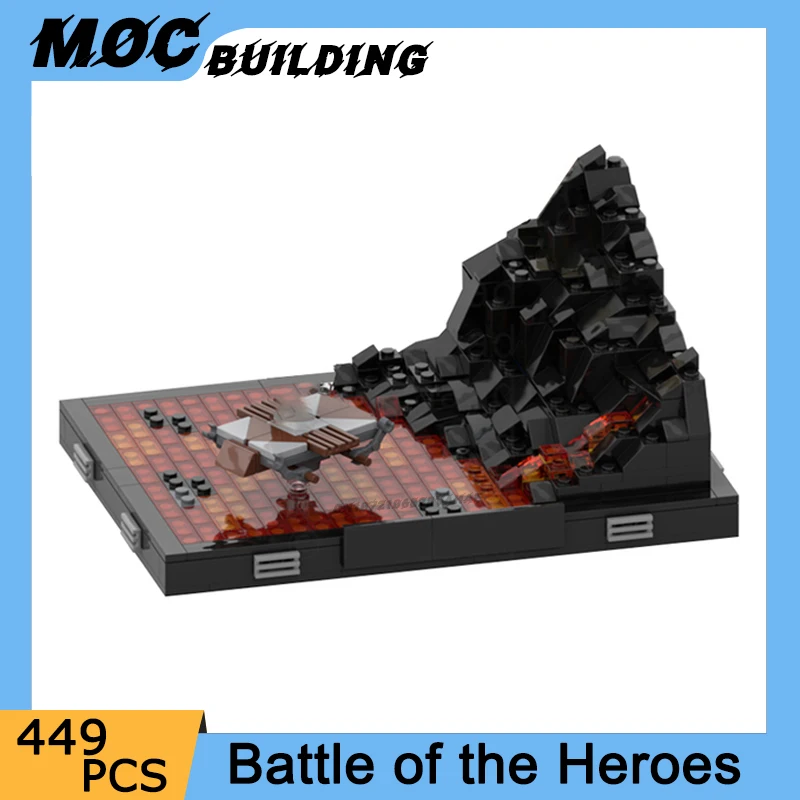 

Star Movie MOC Building Block Battle of the Heroes Scene Model Space Combat Diorama Assembled Bricks Puzzle Hobbies Boy Toy Gift