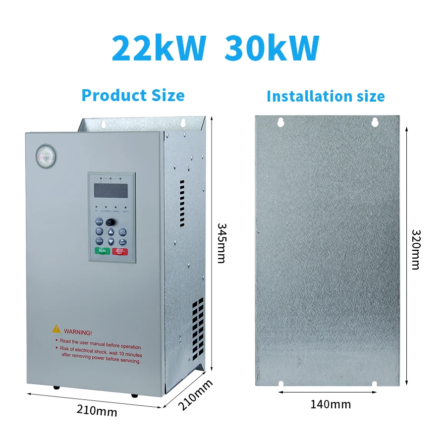 Imagem -06 - Inversor de Conversor de Frequência Variável de 50hz 60hz 22kw 30hp 30kw 40hp Entrada Trifásica de 380v e Saída Trifásica de 380v Controlador de Velocidade Vfd Universal do Inversor do Motor Trifásico Rs485