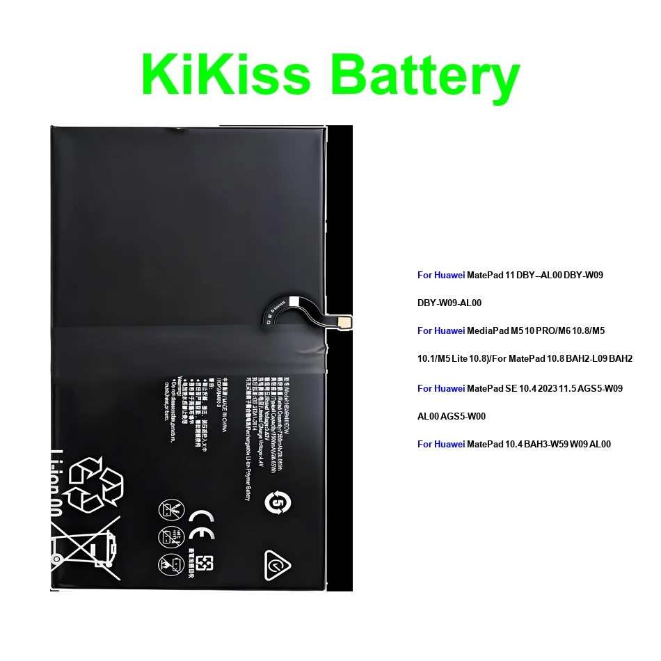 

HB28D8C8ECW-12 HB27G3B1EGW-12 HB26D8C8ECW-12 For Huawei Mediapad 10 Matepad SE 10.4 11 M5 10.1 10.8 Pro Lite 2023 Battery