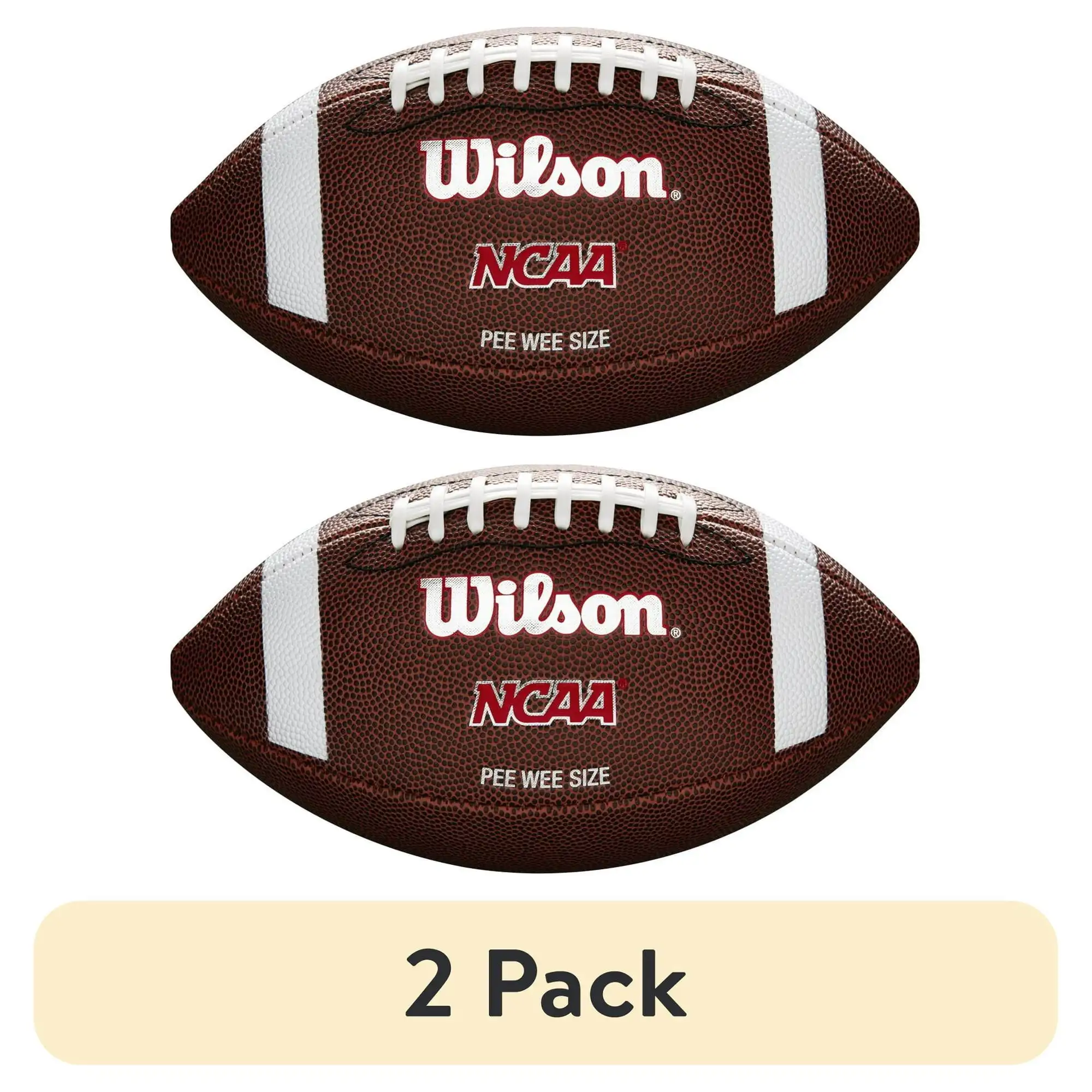 

(2 pack) Wilson NCAA Red Zone Composite Football, Size Pee Wee Ages 6-9