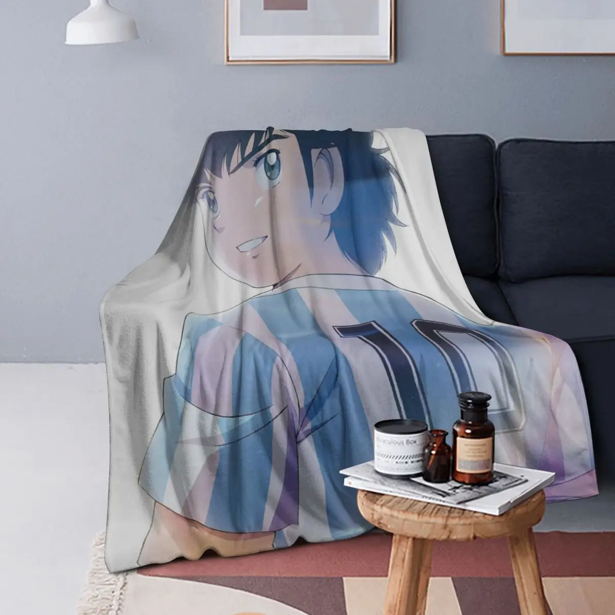 

Captain Tsubasa Cartoon Blankets Soft Warm Flannel Throw Blanket Bedding for Bed Living room Picnic Travel Home Sofa