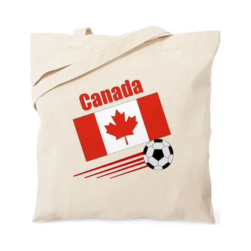 CafePress - Bolsa de lona del equipo de fútbol de Canadá - Bolsa de lona unisex, color beige, 1 pieza