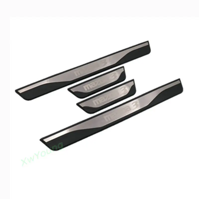 

Stainless Steel Door Sill Scuff Plate Guard Sills Protector Trim For Mazda3 Mazda 3 2014-2019