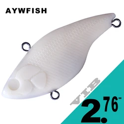 AYWFISH 10PCS Unpainted Vib Fishing Lures Blanks 2.76IN 16.2G Vibration Bass Pike Tackle Customized Paint Lipless Crankbait DIY
