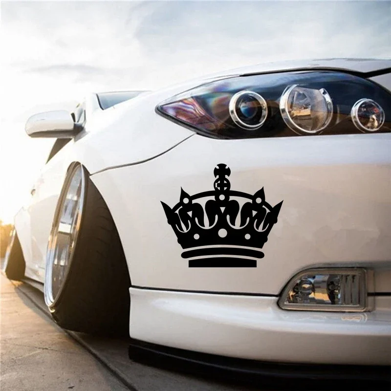 Car stickers various sizes vinyl decals crown car modeling decoration PVC waterproof and sunscreen 20CM