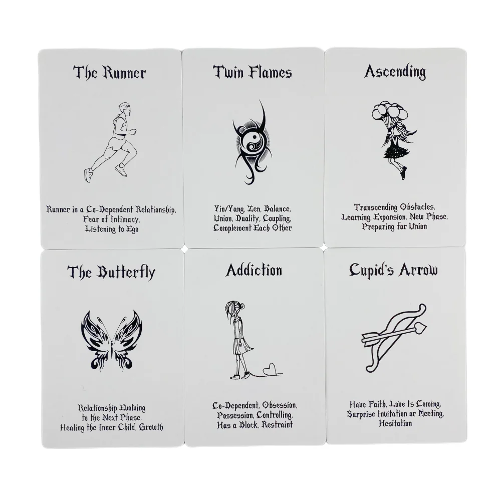 Cartões Oracle do Amor Branco do Ilha