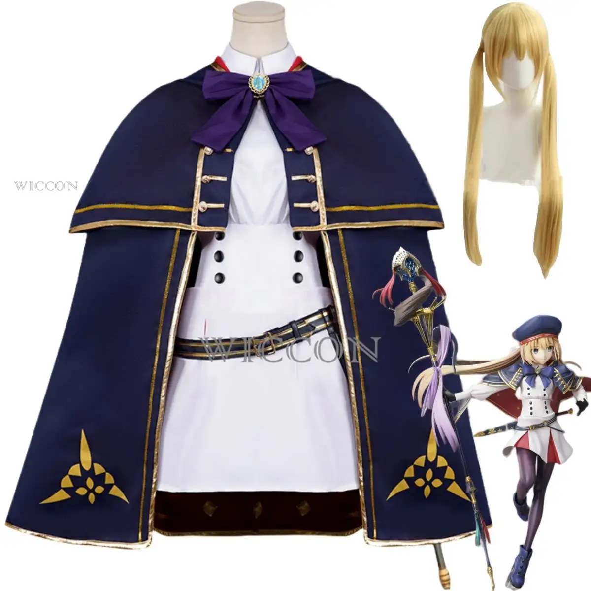 

Altria Pendragon Cosplay Costume Wig Princess Skirt Lolita Fate Grand Order FGO Woman Kawaii Christmas Party Suit Anime Game