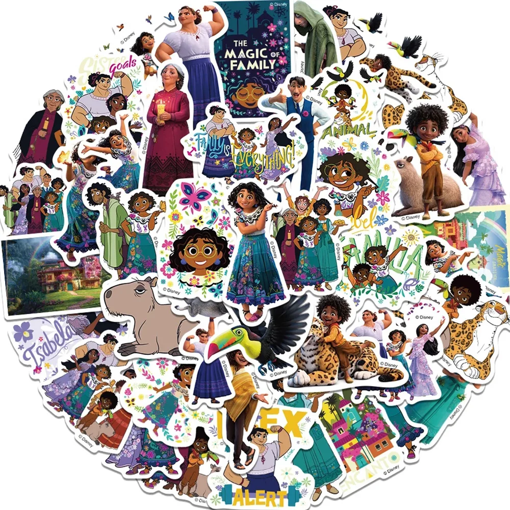 10/30/50pcs Disney Movie Encanto Cartoon Stickers Cute Mirabel Alma Anime Sticker DIY Phone Guitar Suitcase Decals for Kids Toy