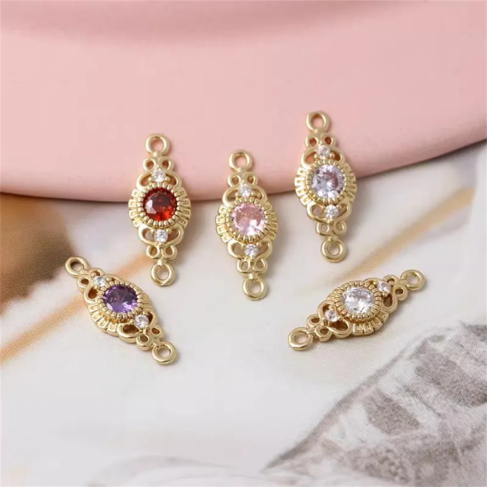 

Copper Plated 18k Color-preserving Zircon Rabbit Pendant, Handmade Diy Bracelet, Small Pendant Accessory