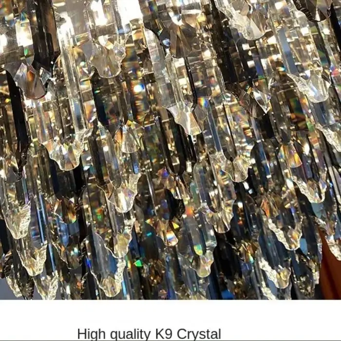 Luxury  Crystal Chandelier Living Room Modern Bedroom Dining Room, High-quality K9 Crystal Circular Chandelier Lighting Fixtures