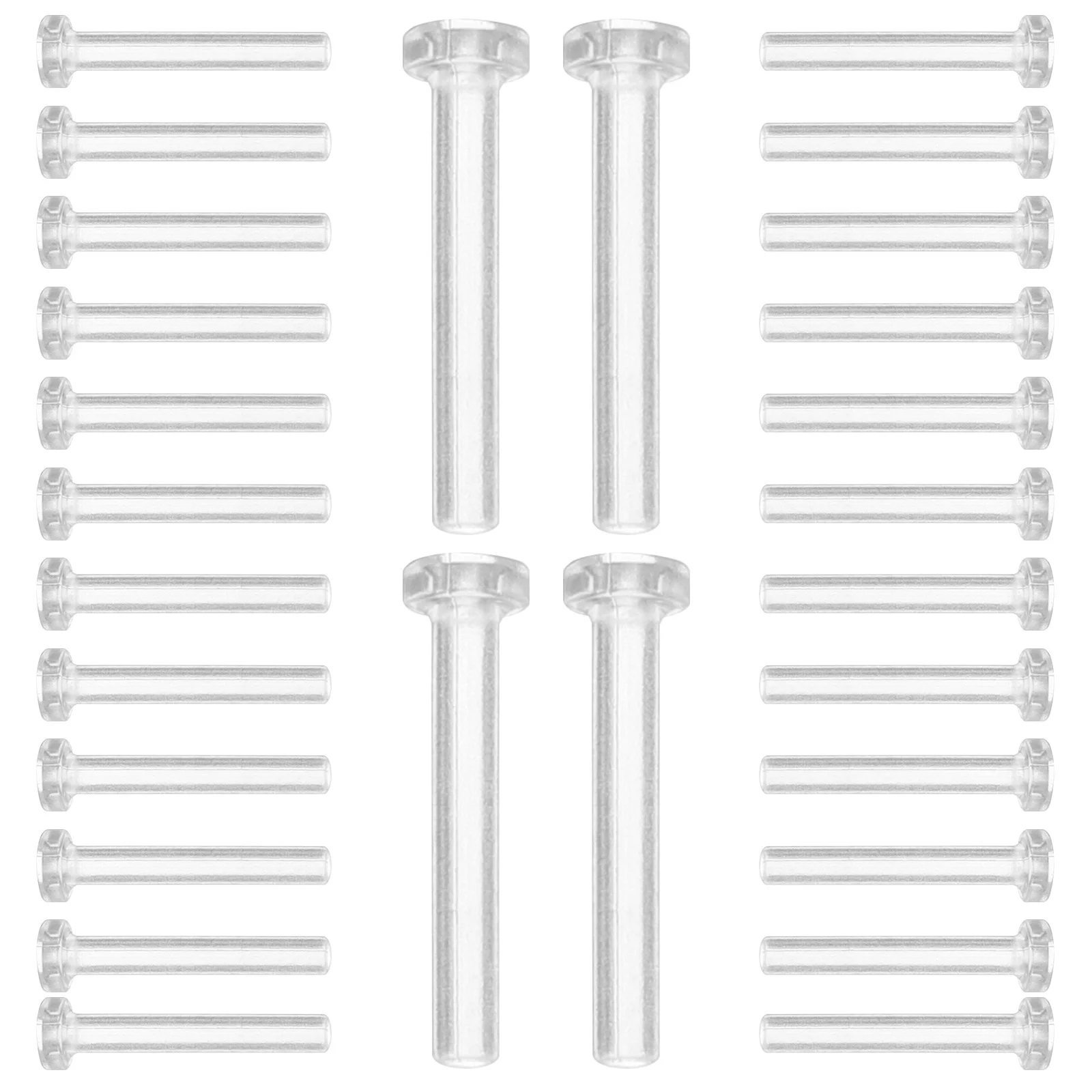 

50Pcs Earring Back Sleeves High Transparency Plastic Pin Protectors Anti-Allergic Safety Backs for DIY Jewelry Making