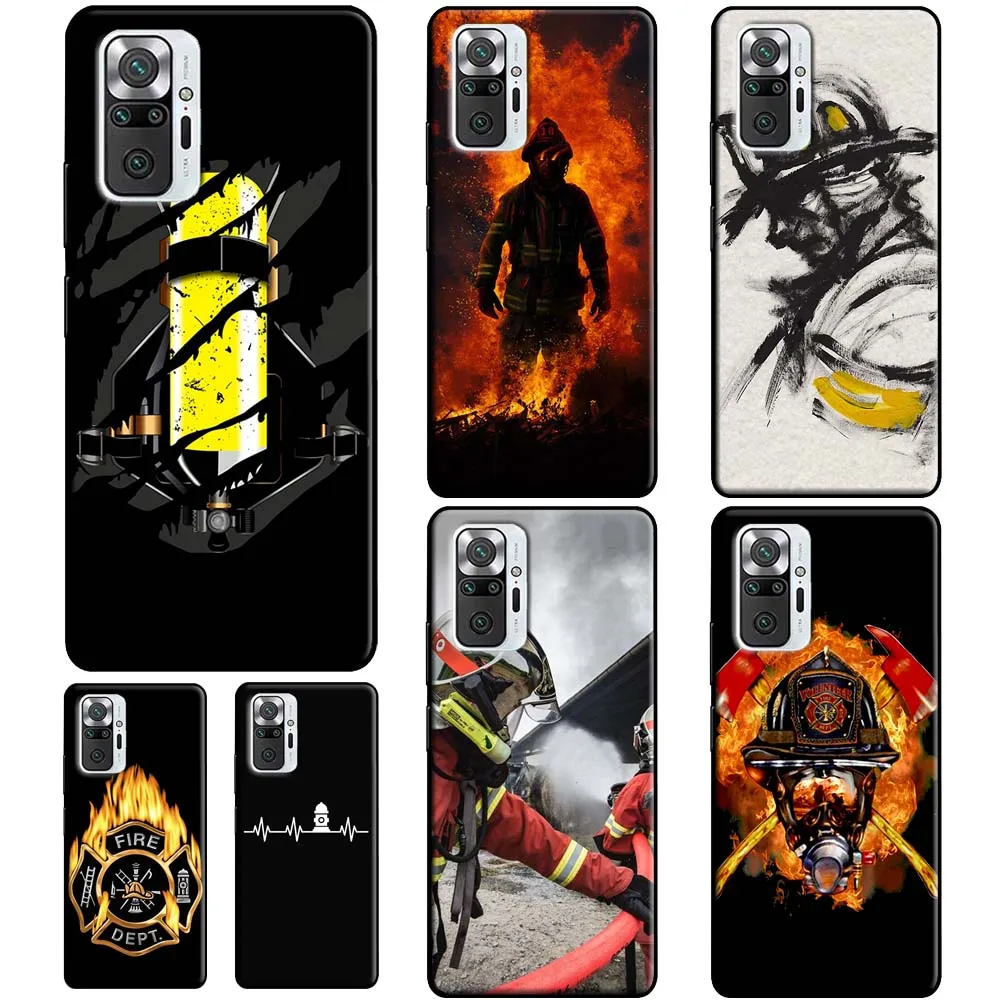 Firefighter Heroes Fireman For Xiaomi Redmi Note 11 Pro Note 10 8 9 Pro 9S 10S Case For Redmi 10 9 8A 9A 9C 9T Cover