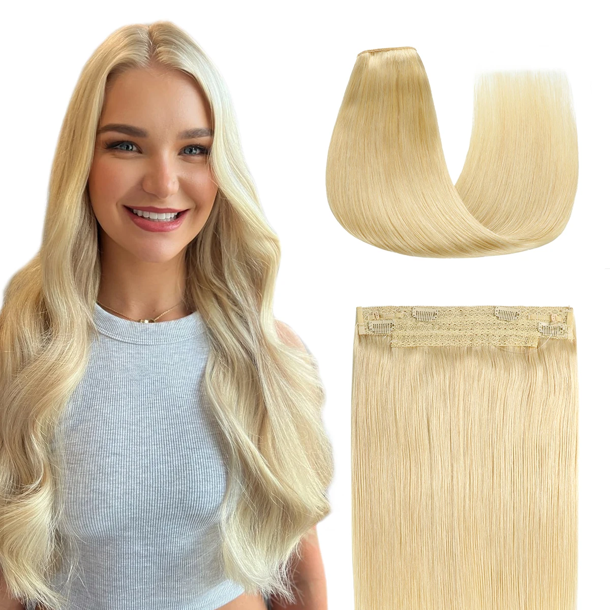invisible-wire-hair-extensions-real-human-hair-12-24inch-blonde-color-transparent-fish-line-clip-ins-hair-piece-100-remy-huma