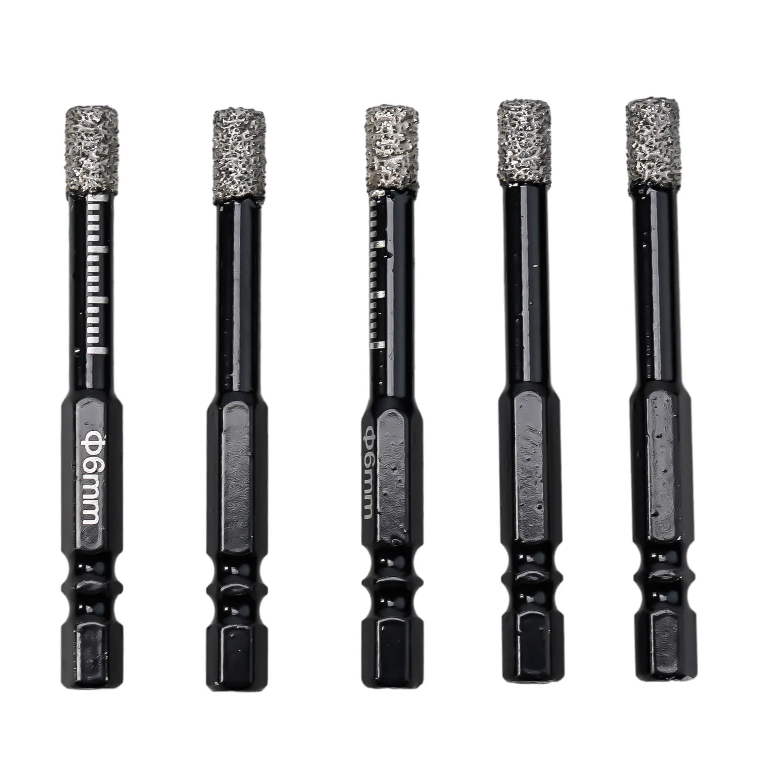 

5 Pcs Accum Brazed Drill Bits Glass Tile ceramic Black Dry Drill Bits Masonry Concrete For Drilling Granite Marble