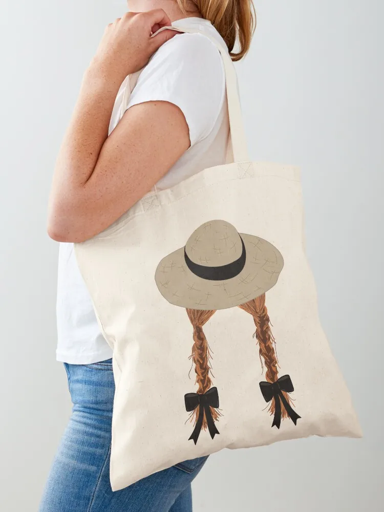 Anne Shirley's Braids Tote Bag tote bags aesthetic shopper bag women canvas Canvas Tote Bag