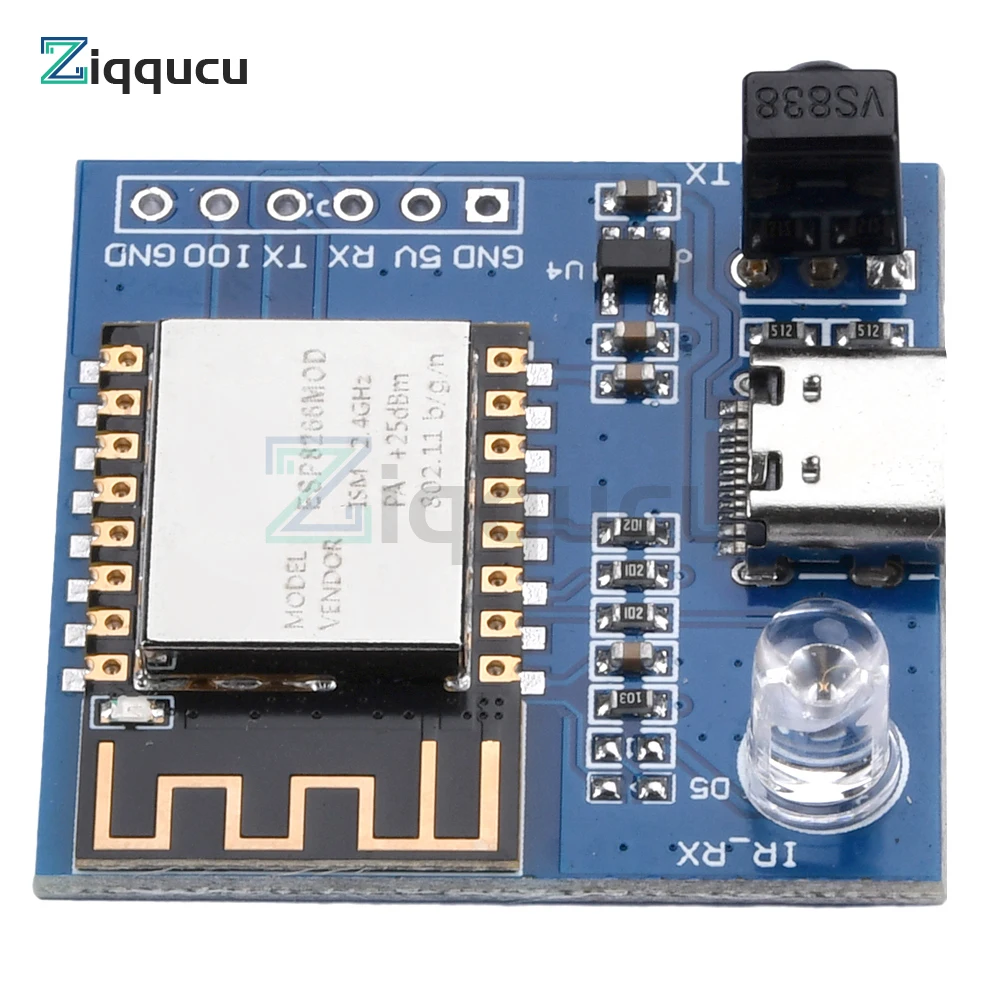 Módulo de transmisión WIFI, dispositivo de emisión y recepción infrarroja, Comando NEC, placa de desarrollo, ESP-12F, TYPE-C, ESP8266