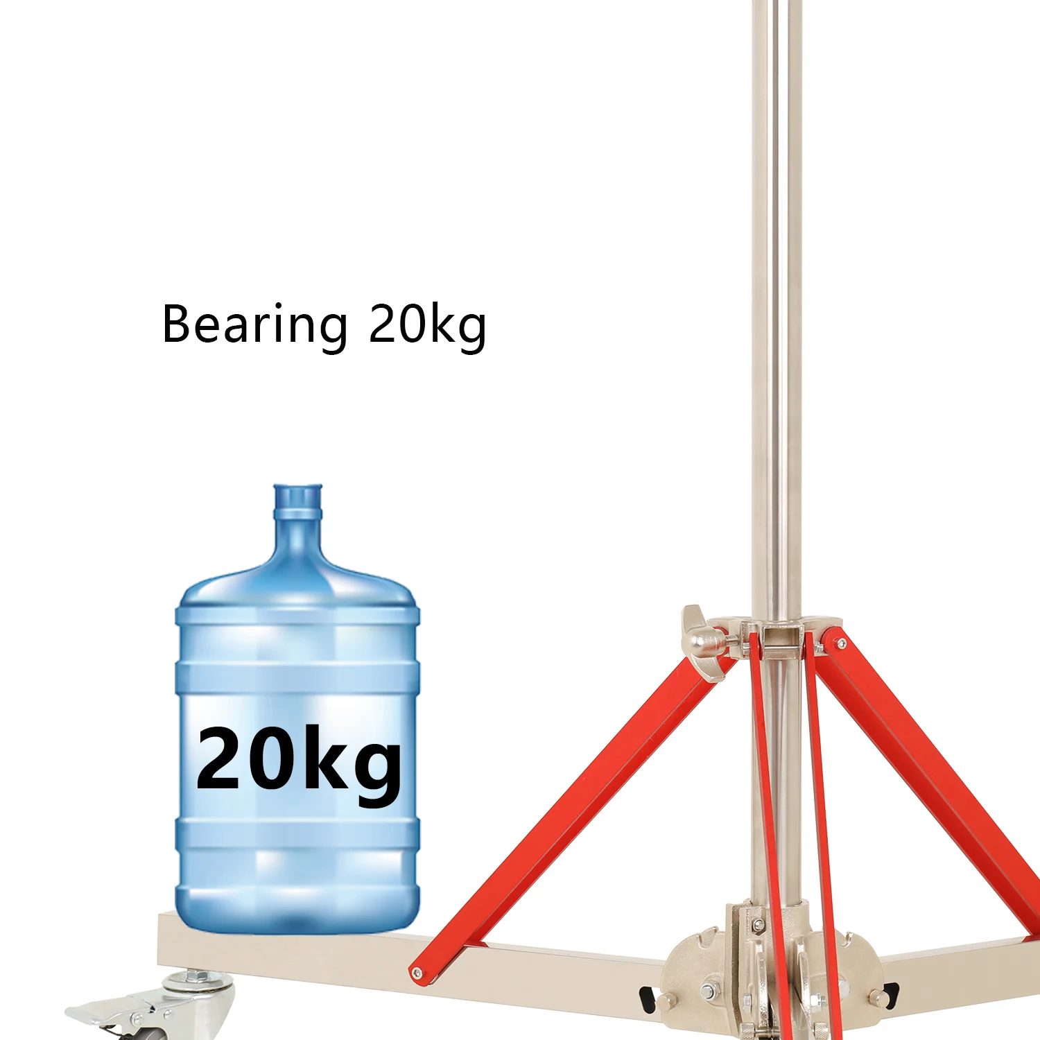 SH 320cm Photography Magic Leg With 3 Wheels All Metal C-Stand Bracket Stainless Steel Tripod For Stainless Steell Arm Crossbar