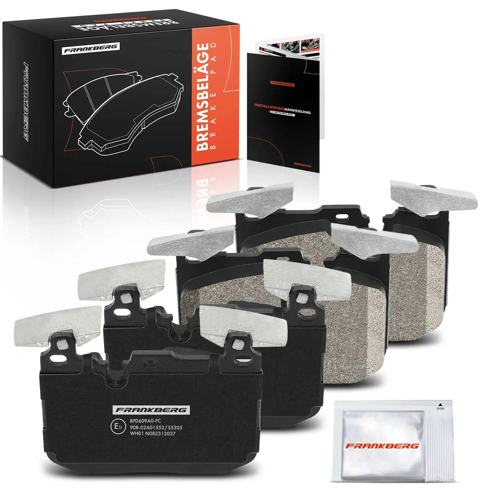 Frankberg 4x Remblokken Vooras voor BMW 1 Serie F20 F21 2 Cabrio F23 F22 F87 F34 F31 F30 F80 F31 Bj 2011 34116859066