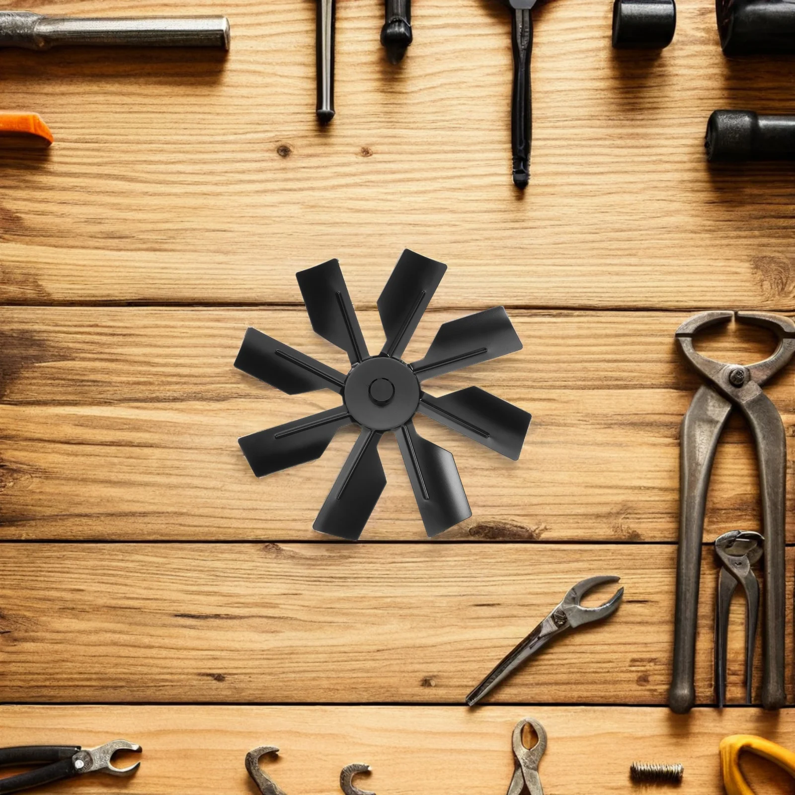 

Замена лопастей вентилятора для камина, универсальный алюминиевый сплав, 8 лопастей, быстрое распределение тепла, аксессуар для вентилятора для печи, принадлежности для камина