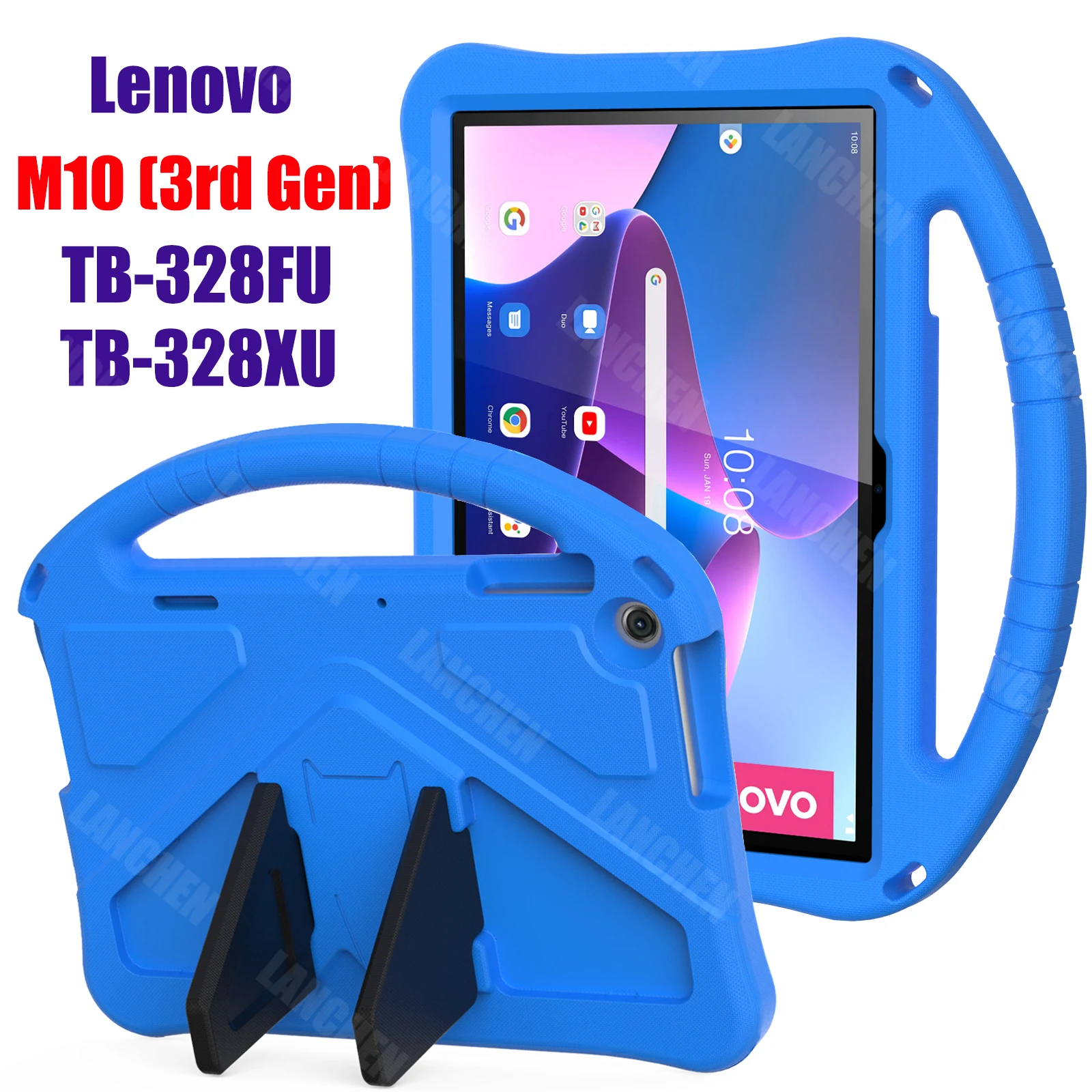 

Чехол для Lenovo Tab M10 (3-е поколение) Φ/TB-328FU 2022 10,1 ", противоударный чехол с подставкой, Ручной Чехол для детей