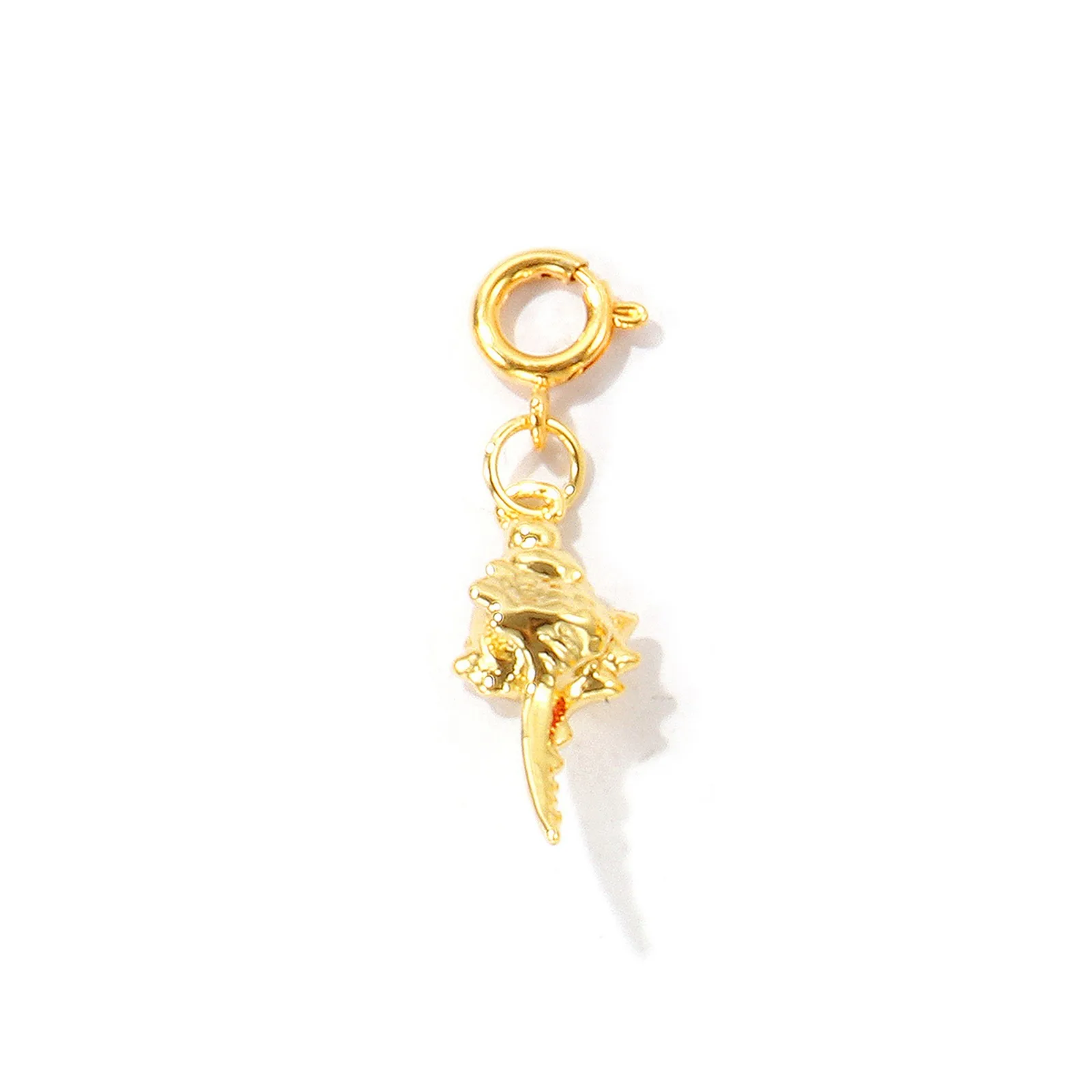 1 Stück Messing-Anhänger 18K Vergoldet mit Federringverschluss Bikini-Deko Fisch Seestern Sonne Anhänger DIY Halskette für Damen Schmuck – Detail 9