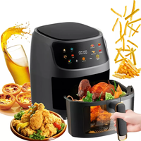 Electric Fryer with LCD Screen, 8L Large Capacity Air Fryer Electric Oil Free Fryer Machine for Chicken Potatoes Frying