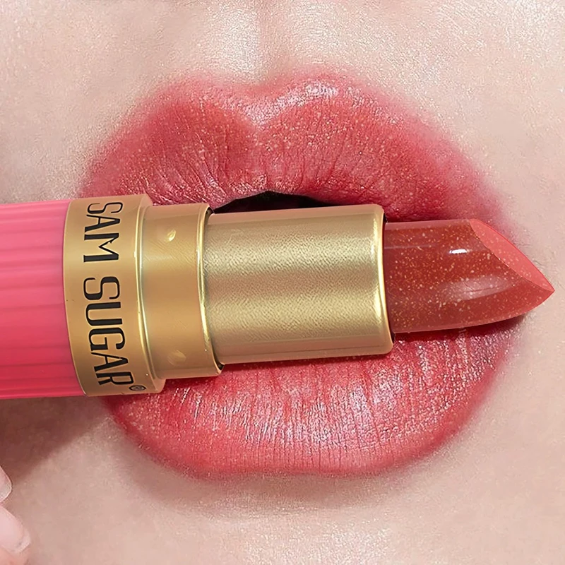 Perlmuttartiger rosa Glitzer-Samt-Lippenstift, metallisch, wasserfest, langlebig, matt, schimmernd, Diamant-Lippenstift, Damen-Make-up-Kosmetik