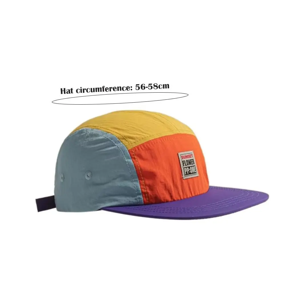 Retro Japanese Style Hip-hop Hats Thin Quick-drying Flat Brimmed Baseball Cap Breathable 5 Panel Sunscreen Hat Unisex image 6