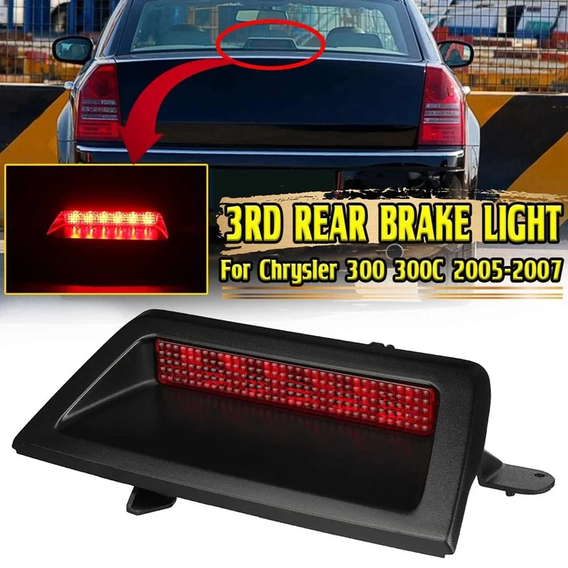 NEW-New Car Rear Third 3Rd Brake Light High Mounted High Level Tail Stop Lamp For Chrysler 300 300C 2005-2007 04805845AB