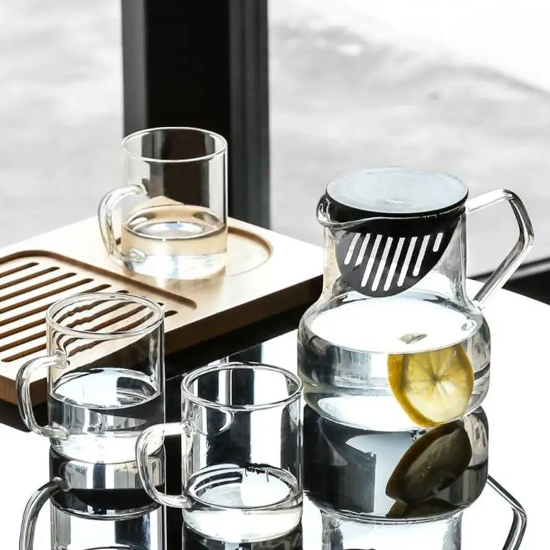 

Nordic Style Glass Cold Water Pot High Temperature Resistant Fruit Juice Pot Boiling Water Pot BE3621 Explosion Proof Warm Water
