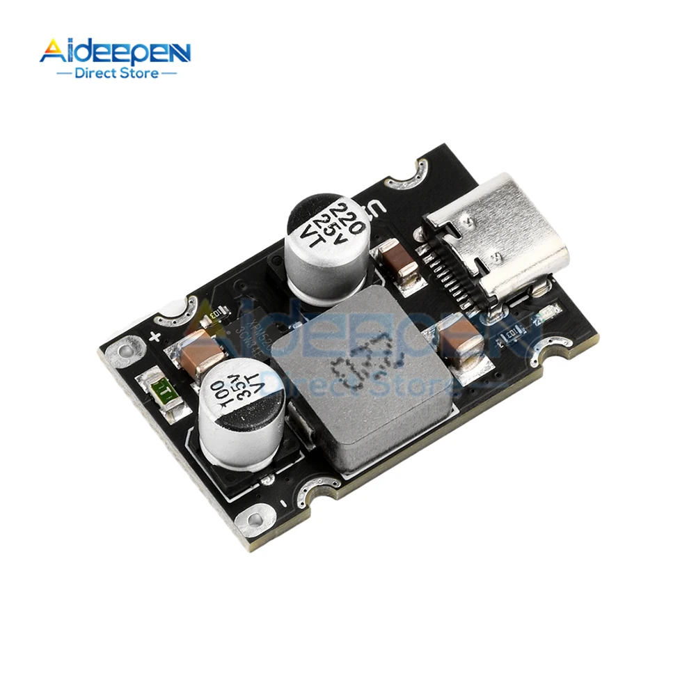 Módulo de carregamento rápido PD65W Tipo-C Interface USB suporta PD3.1 QC3.0 SCP PPS Carregador rápido 5V 9V 12V 20V 3.25A DC5521 DC5525