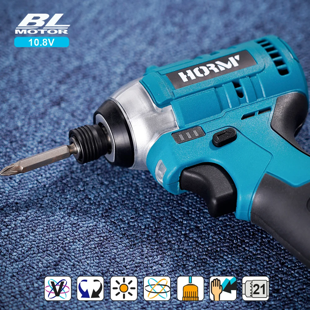 

Brushless Electric Screwdriver 120N.m Cordless Electric Impact Drill 2000mAh Lithium Battery DIY Power Tool for Makita Battery