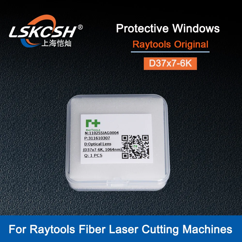 LSKCSH 10Pcs/Lot Original Raytools 37*7mm 6KW Protective Windows Lens 110255IAG0004 For Raytoos BM114 BM06K BS06K Laser Head