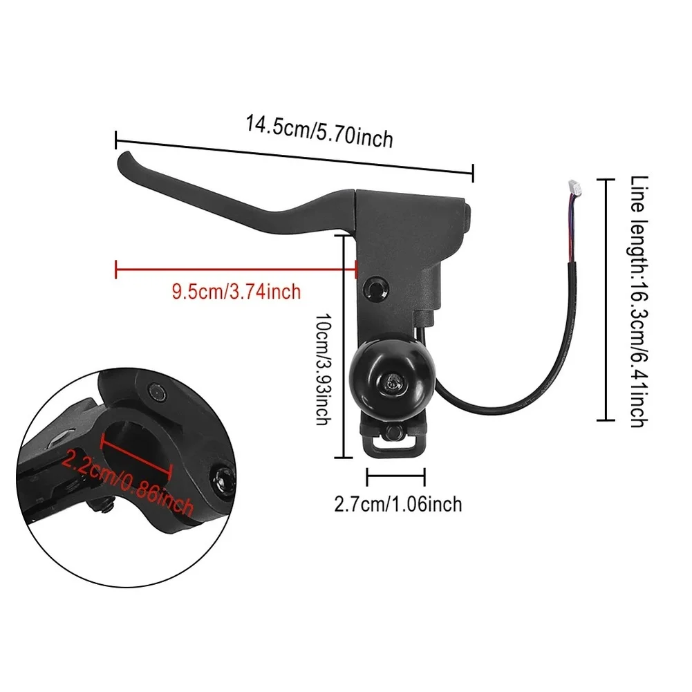 Boll-Incorporated Brake Lever For For Xiaomi For F Series and G30 Electric Scooters ABS Body and Aluminum Alloy Build