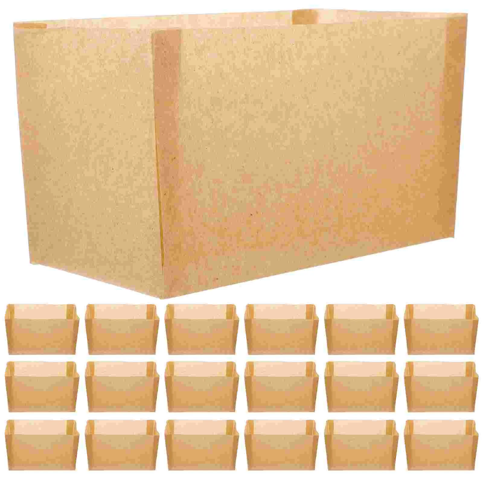 

50 Pcs Wedding Bread Liners Toast Cups Paper Baking Pans Case Holder Holiday Wrappers Raw Wood Pulp Party Clear