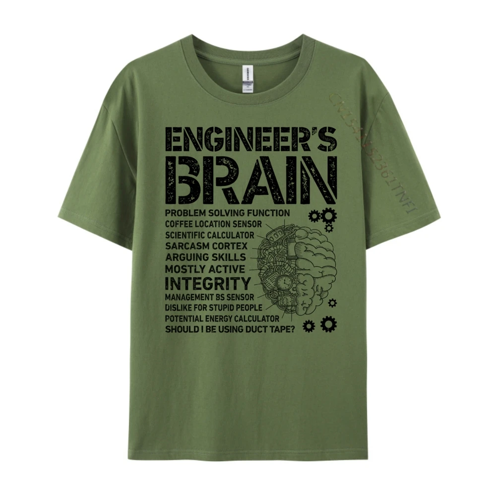 Engineer Is Brain Funny Process Engineer Men Engineering Mens Designer Clothes Harajuku Letter Mens Clothing T-Shirt Luxury