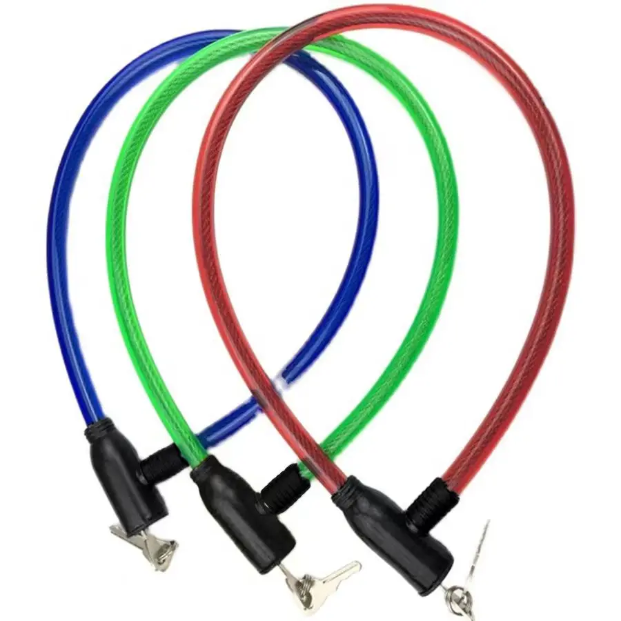 قفل دراجة بلون عشوائي، قفل مضاد للسرقة، قفل الدراجة الكهربائية، قفل سلك فولاذي، قفل الدراجة، ملحقات الدراجة الجبلية #1