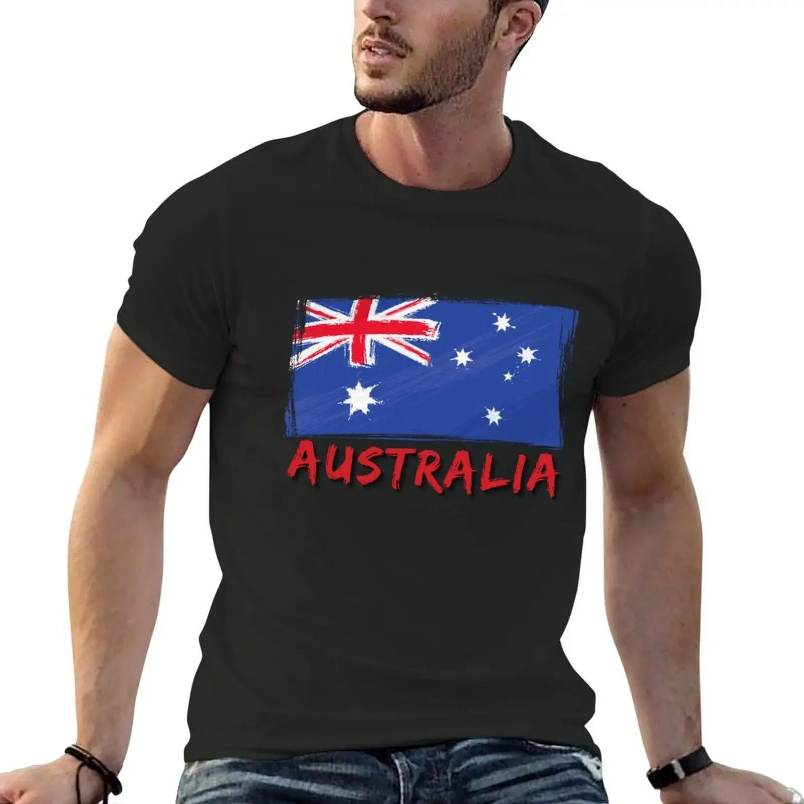 

AUSTRALIA, Countries Of The World, I love Australia, Australian Flag, T-Shirt Blouse oversized graphic tee cotton t shirt men