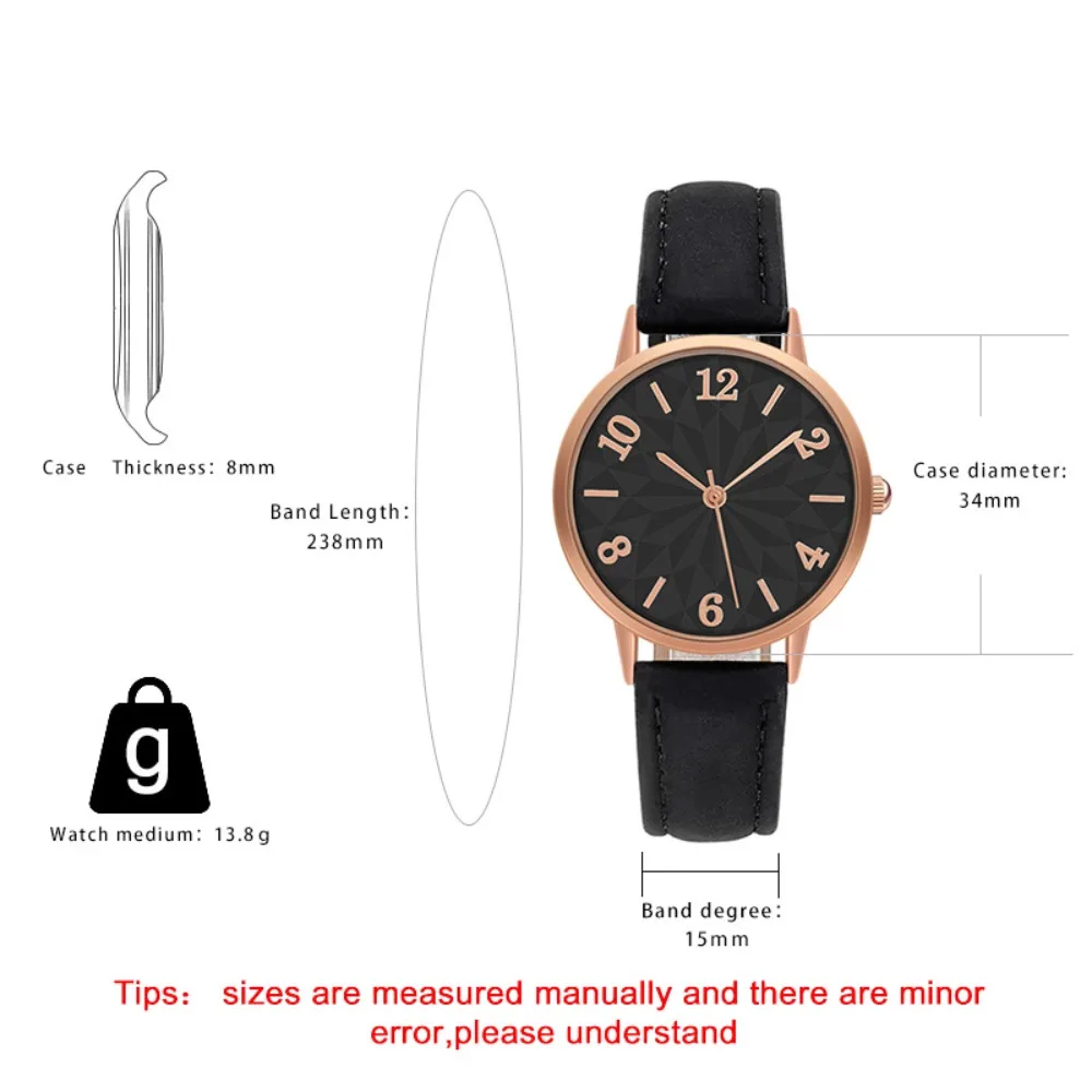Reloj de mujer con esfera de cuarzo, Reloj Digital con correa de cuero esmerilado, Reloj Para mujer y niña, Reloj Para Dama Nouveautés Montres Femmes