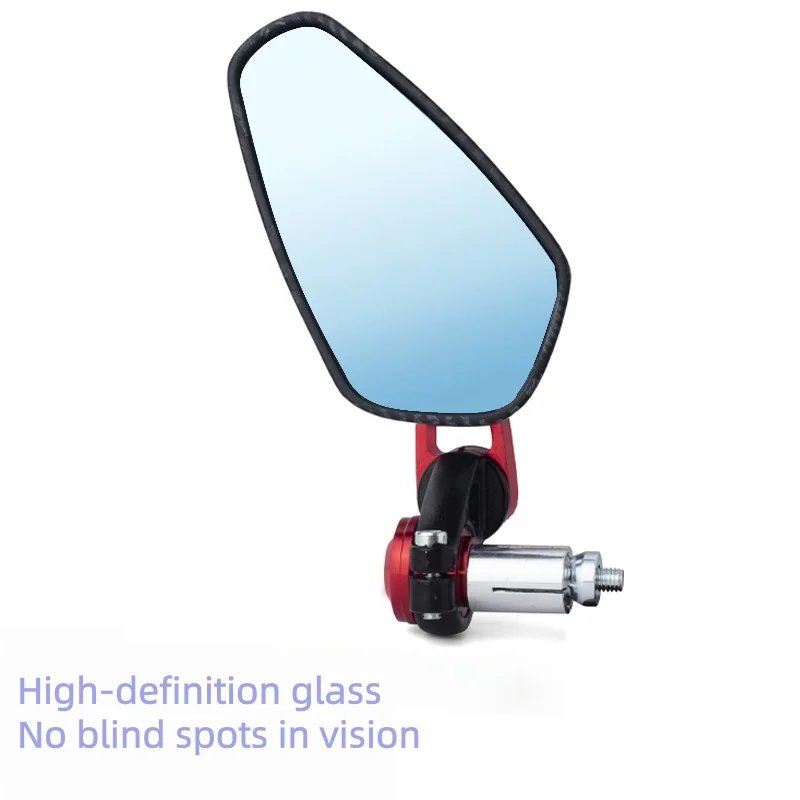 Motorcycle Rearview Mirror Carbon Fiber Pattern Handlebar Mirror Modified Inverted Rear Mirror Universal Motorbike Accessories