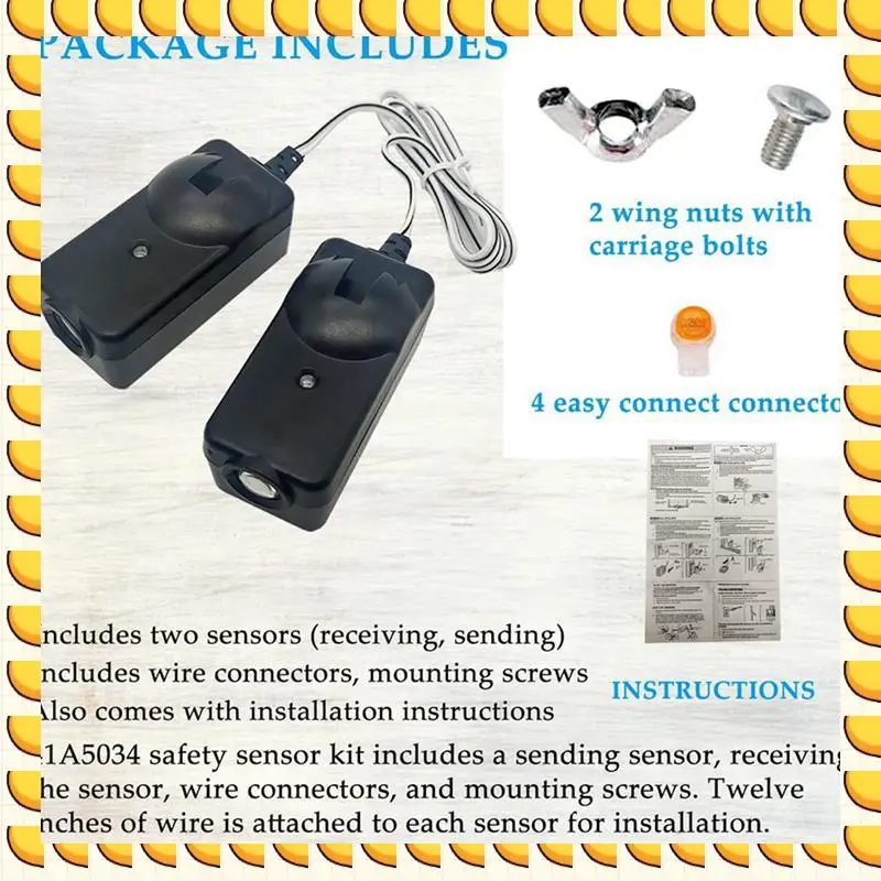 

BAAU 4X Garage Door Sensor Replacement Safety Sensor Eyes For 41A5034 Liftmaster Sears Craftsman Opener Parts